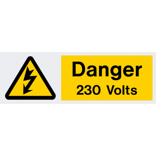 230 volt danger label - 75x25 - Each