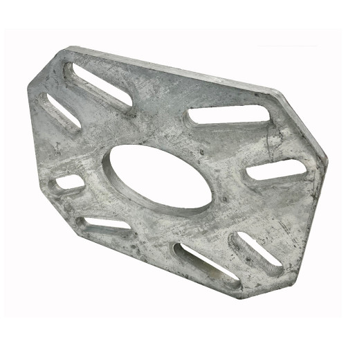 10mm Thickness Universal Cross-Over Plate - M12 fixing holes - (48-60.3 Equipment pole to 60.3-114 Parent Pole Only)