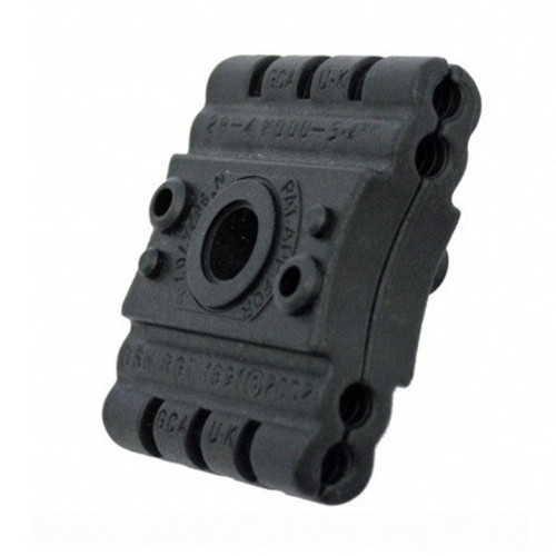 2P-4BW0005.4mm Two Piece 4 Way Black Clamp