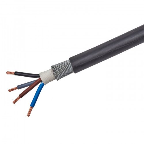 4 x 1.5sqmm (Class 2 CU) XLPE/PVC/SWA/PVC BLACK 0.6/1KV BS5467 (Cores: Brown, Black, Grey, Blue)