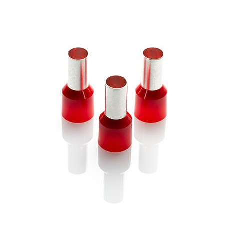 35mm2 Insulated Bootlace Ferrules - Red - Price Each