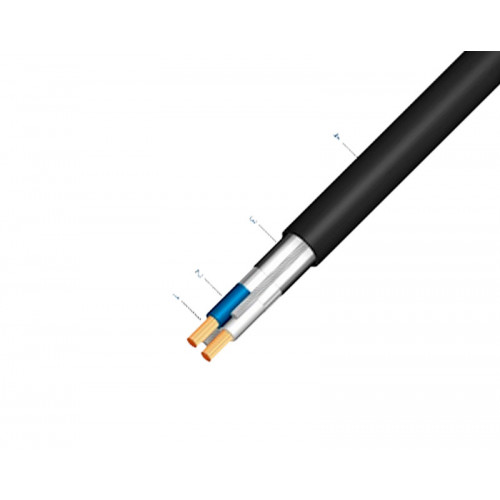 RLAFH 2x16mm2 DC cable - Black - Outdoor Grade (Blue/White Cores)