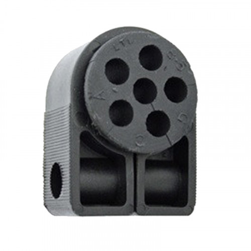 BW1.4-6 HOLE Black Cleat with Bung (6 x 8.5mm)