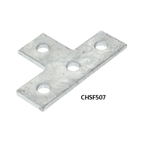 Flat Tee bracket 4 hole - HDG