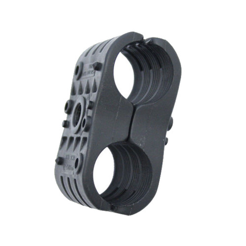 2P-DW5-7/8 Double Black Clamp - Flame Retardant