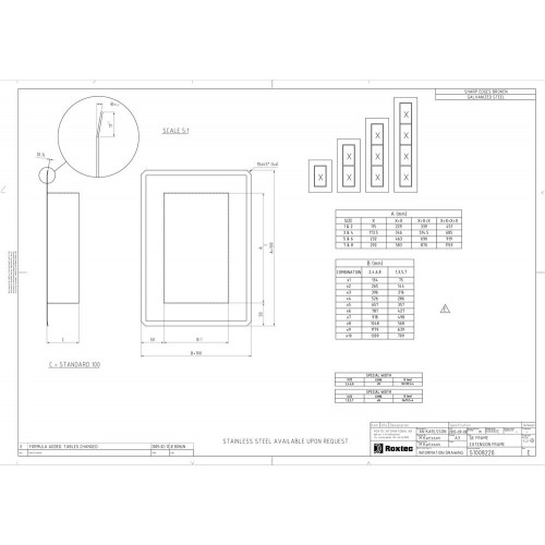 Roxtec GE6X2 Extension Frame Galvanised For G6X2