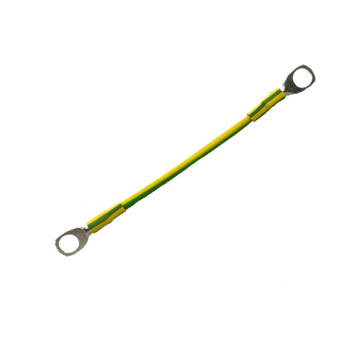 6mm2 Green Yellow cable 100mm long assembled with 2 x DX6/8 Lugs
