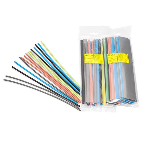 19.1mm 2:1 Ratio Heat Shrink Pack (2 x 250mm of each colour) Black, Blue, Grey, Brown, Earth