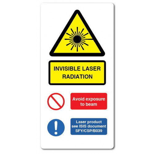 Invisible Laser Radiation (100x50mm) Vinyl Sticker