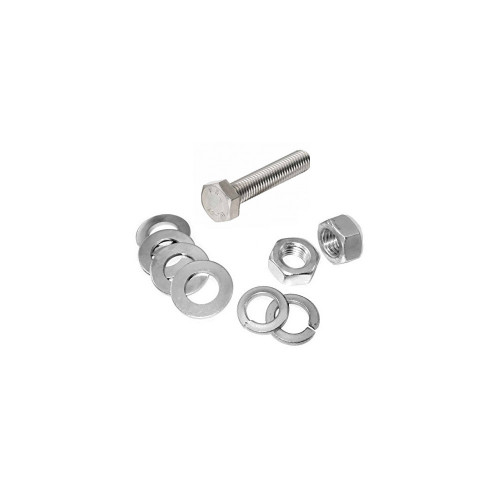 M10x40mm S/S Set Screws wiht Nuts, Flats & Spring Washers - Pack of 10