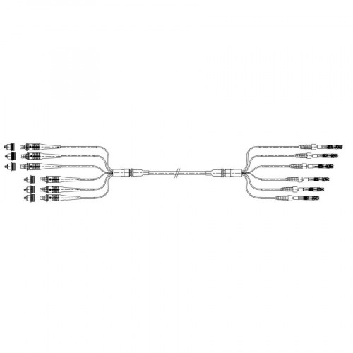 H+S MLE Masterline Extreme, 12Fibre (6 pair), QODC to NSN Breakout - 70M - MM