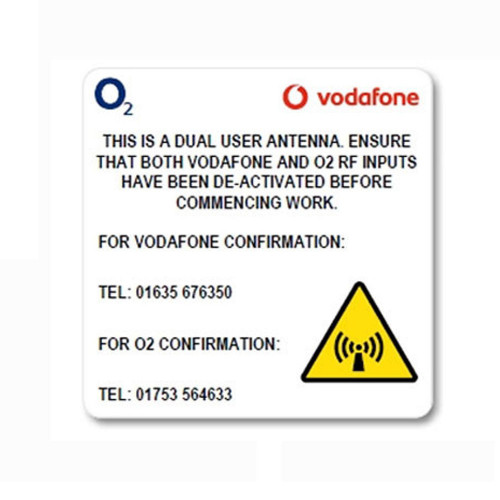 O2/VF DUAL RF Antenna Labels - 40 x 40mm - Reel of 1000