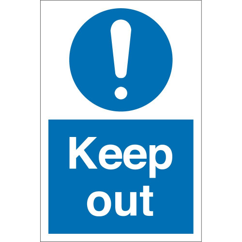 Keep Out - 200mm x 150mm x 1mm PVC Labels