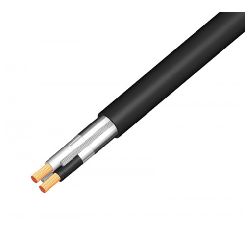 (DISCONTINUED ONCE STOCK SOLD & REPLACED BY RQRQ 2X4) RLAFH 2x4mm2 DC Cable - Black- Outdoor Grade (Black & Grey Cores)