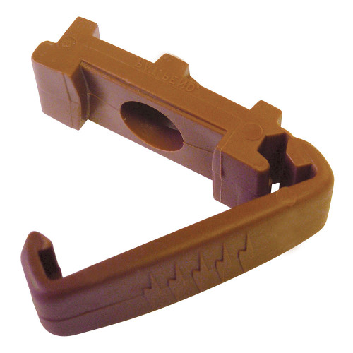 Brown Non Metallic Clips for 25 x 3mm PVC tape
