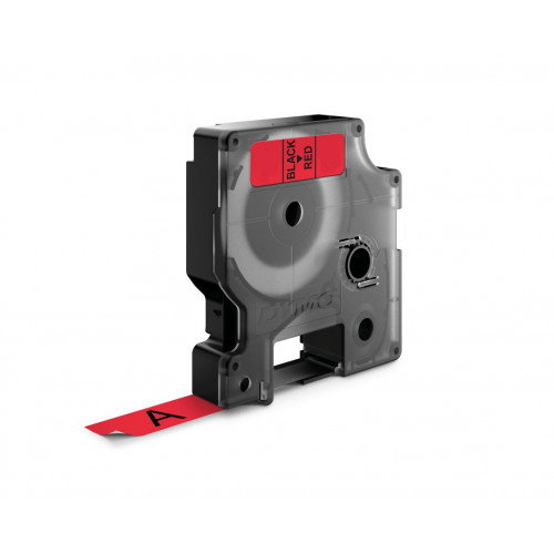 Dymo 9mm D1 Permanent Tapes Black on Red - S0720720
