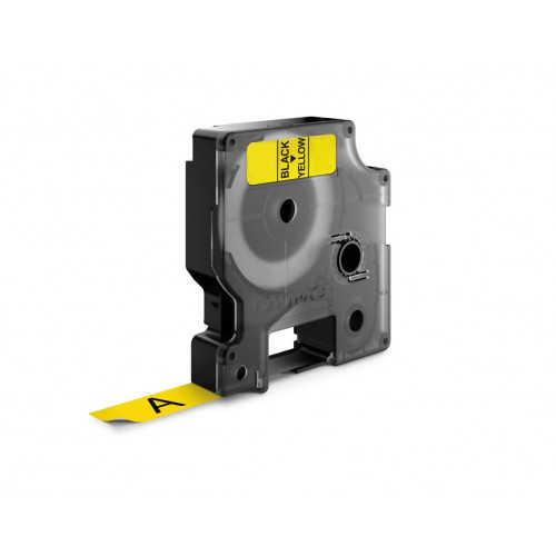 Dymo 9mm D1 Permanent Tapes Black on Yellow - S0720730