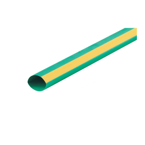 2:1 Green/Yellow Heat Shrink Tube 12.7mm (price per mtr)