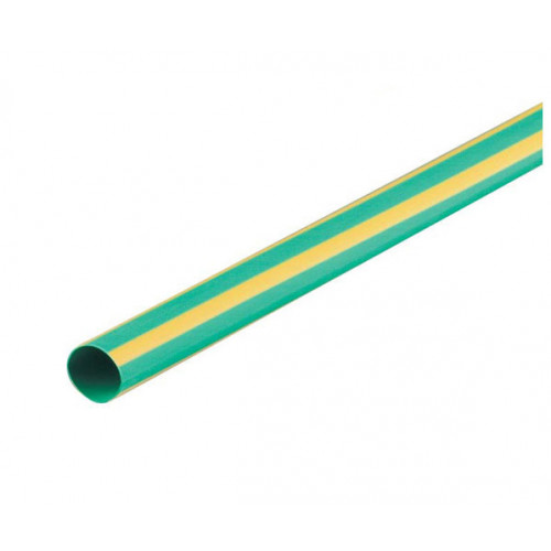 2:1 Green & Yellow Heat Shrink Tube 6.4mm (price per mtr)