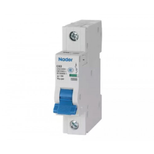 Nader NDB1-63 circuit breaker 1P C40 6kA (MOQ 12PCS)