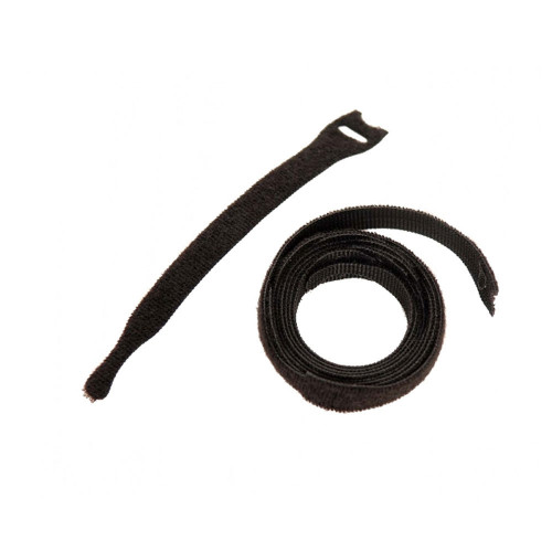 Hook & Loop cable tie 200mm long x 13mm wide - Black - Pack of 10