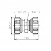 Adapter Female (Socket) - Female (Socket) 4.3-10