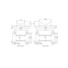 MAFI 5320 Cross Over Plate - for joining 76mm dia tubes to 50x50 or 60x60 box beams