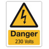 230 volt danger label - 70x55 - Each