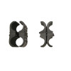 2P-DW0-11mm Double Black Clamp