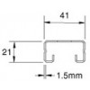 41 x 21mm Shallow Slotted 3mtr Channel - pre-galv (1.5mm guage)